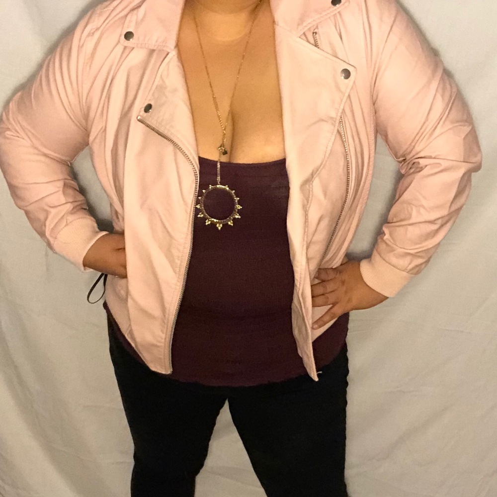 Faux Leather Moto Jacket